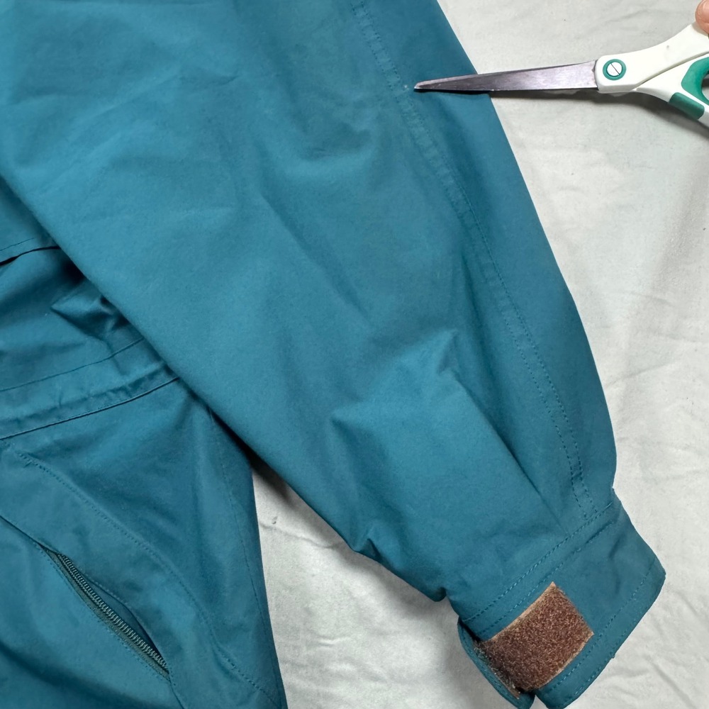 VTG Eddie Bauer Gore-Tex Mountain Parka Hoode Jacket Teal Blue Womens M Gorpcore - Picture 15 of 15